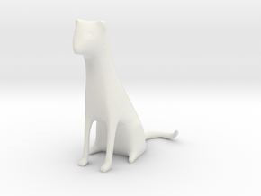 Cat Dog Stylized in White Natural Versatile Plastic