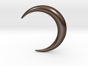 moon 2inch in Polished Bronze Steel