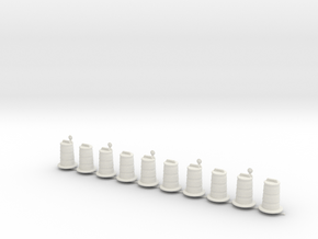 1/64 traffic barrels x10 in White Natural Versatile Plastic