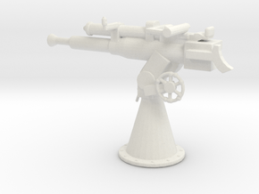 1/64 Scale 3 Inch 23 Cal AA Gun in White Natural Versatile Plastic