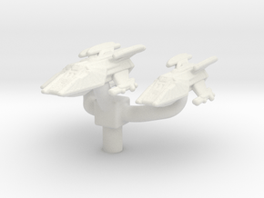 Klingon Toron Shuttle (STO) 1/700 AW Squad in White Natural Versatile Plastic