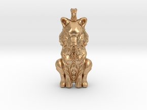 The Sleeping Tiger - Pendant in Natural Bronze: Small