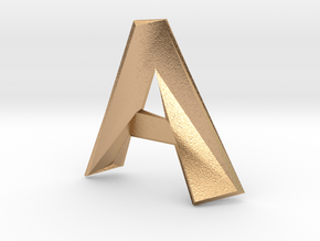 Distorted letter A no ring in Natural Bronze