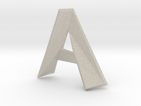 Distorted letter A no ring in Natural Sandstone