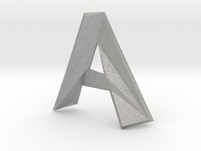 Distorted letter A no ring in Aluminum