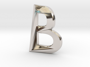 Distorted letter B no rings in Platinum