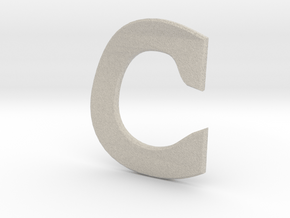 Distorted letter C no rings in Natural Sandstone