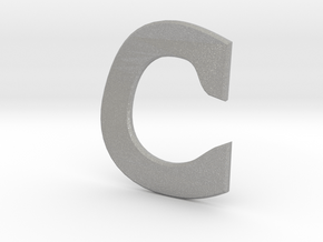 Distorted letter C no rings in Aluminum