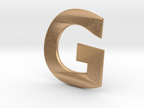 Distorted letter G no rings in Natural Bronze