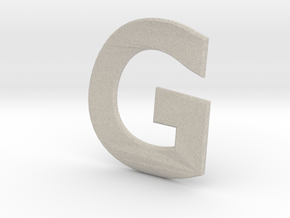 Distorted letter G no rings in Natural Sandstone
