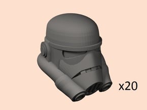 28mm Star Trooper heads in Tan Fine Detail Plastic