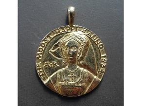 Anne Boleyn Pendant  in 14k Gold Plated Brass