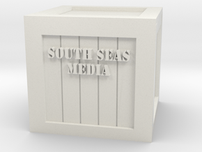 South Seas Media - Wooden Crate in White Natural Versatile Plastic