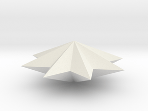 07. Octagrammic Dipyramid - 1 Inch in White Natural Versatile Plastic