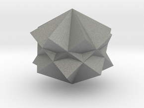 08. Octagrammic Trapezohedron - 1 Inch in Gray PA12