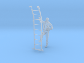 pilot and ladder for MIG- 29 1/72 scale in Tan Fine Detail Plastic