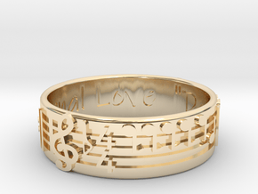 Band Nerd Treble Clef Ring in 14K Yellow Gold