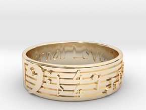 Band Nerd Bass Clef Ring in 14K Yellow Gold