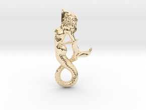 Sailor's Fantasy - Mermaid Necklace in 14K Yellow Gold