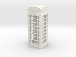 UK Phone Booth 1/64 in White Natural Versatile Plastic