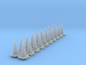 1/64 traffic cone 1 meter octagon x20 in Smooth Fine Detail Plastic