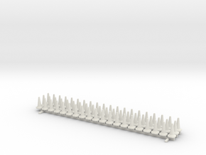 1/64 traffic cone 50cm plain x60 in White Natural Versatile Plastic