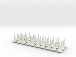 1/64 traffic cone 75cm sand filled x30 in White Natural Versatile Plastic