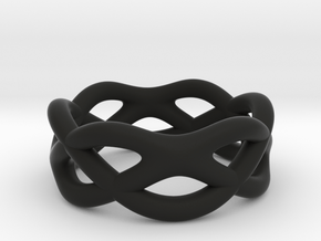 Braid Ring 2 in Black Premium Versatile Plastic: 5 / 49