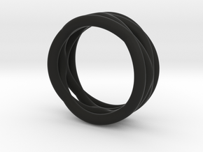 Braid Ring 3 in Black Premium Versatile Plastic: 5 / 49