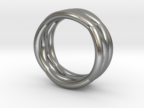 Braid Ring 3 in Natural Silver: 5 / 49