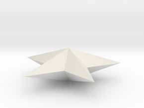 10. Pentagrammic Dipyramid - 1 Inch in White Natural Versatile Plastic