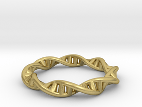 DNA Double Helix Plasmid Ring in Natural Brass: 4.5 / 47.75