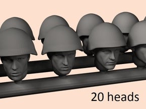 28mm WW2 Soviet heads in Smoothest Fine Detail Plastic
