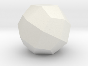 01. Propello Cube - 1 Inch in White Natural Versatile Plastic