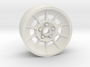 Make It RC 1/25 Scale General Lee Wheels 18x8mm in White Natural Versatile Plastic