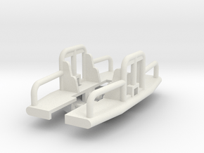 1/50th Oilfield Heavy bumper with skid plate 3 in White Natural Versatile Plastic