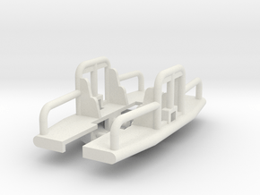 1/64th Oilfield Heavy bumper with skid plate 3 in White Natural Versatile Plastic