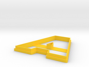 Letter A Cookie Cutter in Yellow Processed Versatile Plastic