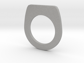 Thin Signet Ring  in Aluminum: Small
