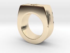Bitcoin King Ring  in 14k Gold Plated Brass: Medium