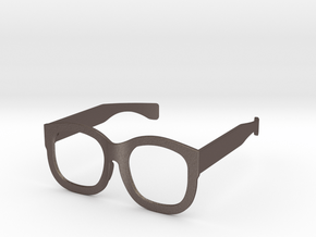 Wayfarer Glasses-Frame in Polished Bronzed-Silver Steel