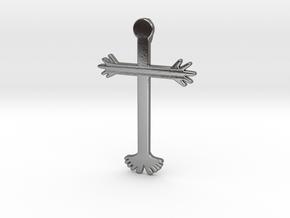 PENDANT HUMAN CROSS/pendentif croix homme in Polished Silver