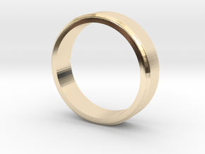 Modern Round Ring  in 14k Gold Plated Brass
