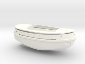 Emilka, Hull and Deck (1:87, RC) in White Processed Versatile Plastic