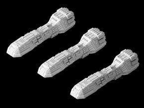 3x Dreadnought v3 Imperial Support Vessel (1/7000) in White Natural Versatile Plastic