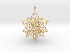 Angel Starship Stellated Dodecahedron - Male Angel in 14K Yellow Gold
