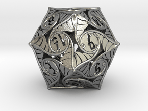 D20 Balanced - Fern in Natural Silver