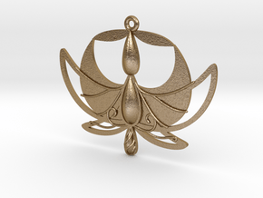 1" Princess Tutu Pendant in Polished Gold Steel