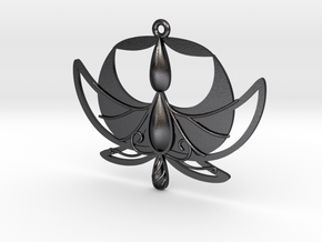 1" Princess Tutu Pendant in Polished and Bronzed Black Steel