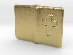 Small open Bible for 6" to 12" figures in Natural Brass